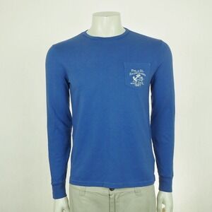 Polo Ralph Lauren Tee Shirt Mens Small Blue Marine Outfitter Whale Anchor Cotton